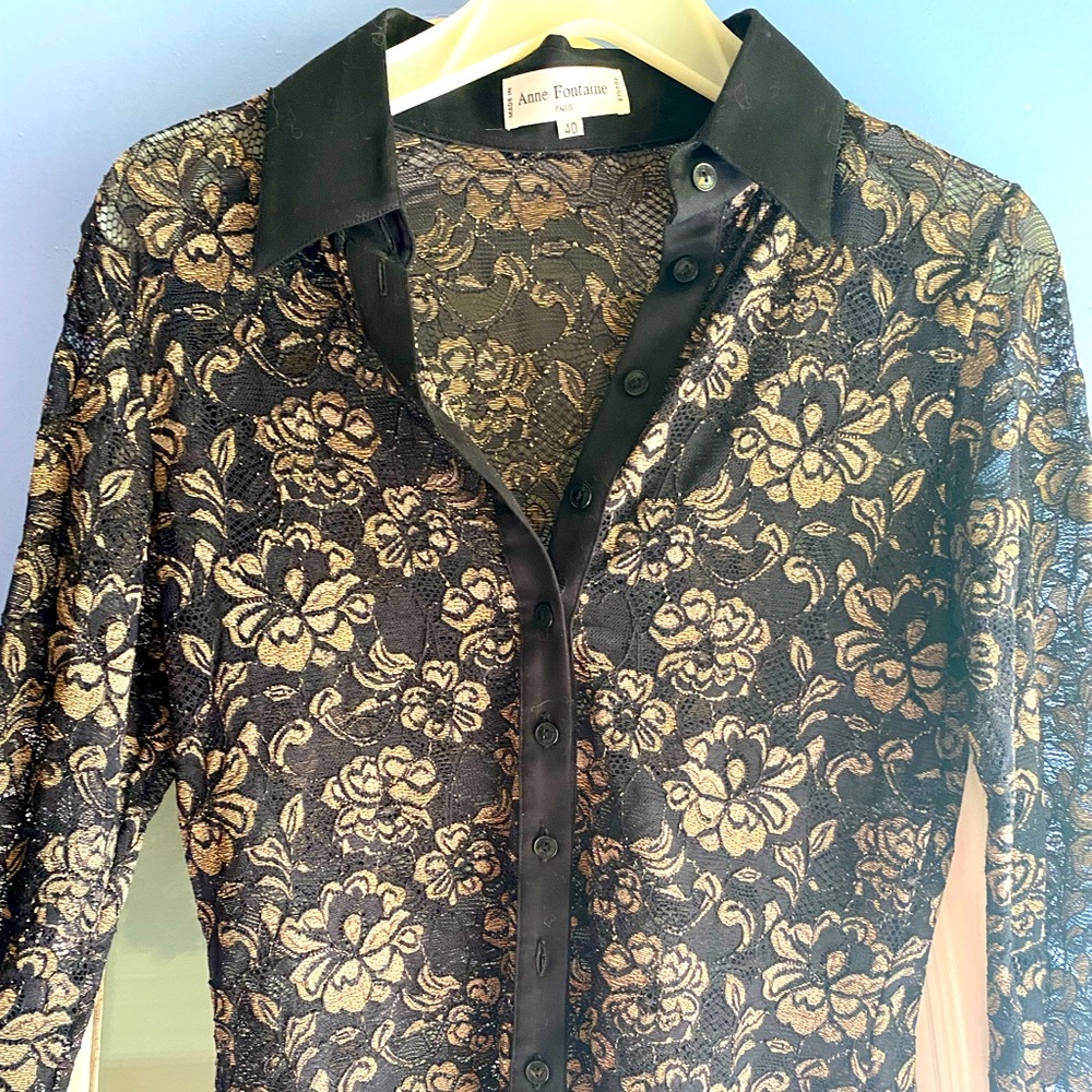 Anne Fontaine floral lace Blouse